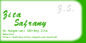 zita safrany business card
